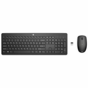 HP 235 Tastatur & Maus - QWERTZ - Schweizerisch - Tastatur, Kabellos, Funk 2,40 GHz USB Typ-A, Plunger, Schwarz - Maus, Re