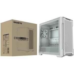 Gigabyte Computer Case - Mini ITX, Micro ATX Motherboard Supported - Mid-tower - Tempered Glass, Steel, Plastic - White - 