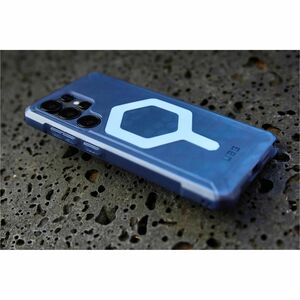 Urban Armor Gear Essential Armor Rugged Case for Samsung Galaxy S25 Ultra Smartphone - Hex Pattern - Cloud Blue - Shock Ab