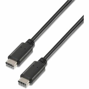 CABLE USB 2.0 3A TIPO USB-C/M-USB-C/M BLACK 1.0M