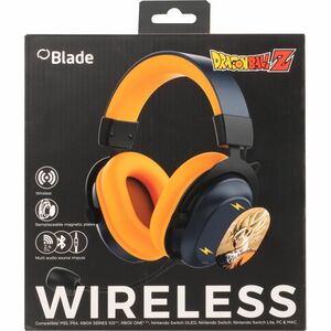 Blade Wired/Wireless Over-the-ear Stereo Gaming Headset - Black, Orange, Grey - Binaural - Circumaural - Bluetooth/RF - Mi