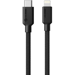 Alogic Elements Pro 2 m Lightning/USB-C Datentransferkabel - 1 - Cable for iPhone, iPad, iPod - 480 Mbit/s - MFI - Schwarz