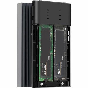 Digitus DA-71559 Laufwerksgehäuse PCI Express NVMe, M.2 - USB 3.2 (Gen 2x2) Typ C Host Interface Extern - Grau - 2 x SSD u