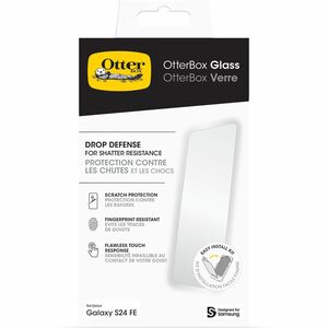 OtterBox 9H Glass Screen Protector for Galaxy S24 FE - Clear - 1 - For AMOLED Smartphone - Drop Resistant, Break Resistant
