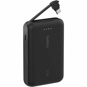 Belkin BoostCharge Power Bank 10K With Integrated Cable - For Smartphone, Tablet PC, iPad mini, iPad, iPad Pro - 10000 mAh