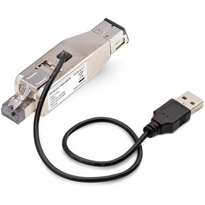 StarTech.com Gigabit Fiber to RJ45 Ethernet Media Converter Dongle, USB Powered, SMF/MMF, Single/Multimode Optical Fiber, 