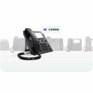 AudioCodes C430HD IP Phone - Corded - Corded - Stand Mountable, Wall Mountable - Black - TAA Compliant - VoIP - 10.9 cm (4