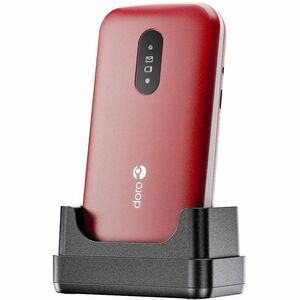 Doro 2821 17 MB Feature Phone - QVGA 320 x 240 - Mocor RTOS - 4G - Red, White - Flip - UNISOC T107 SoC - 1000 mAh Battery 