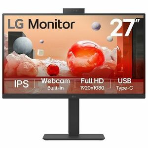 LG 27BA850-B 27"" Class Webcam Full HD LCD Monitor - 16:9 - Matte Black - 27"" Viewable - In-plane Switching (IPS) Technol