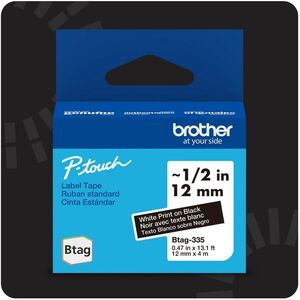 Etikettenband Brother P-touch - 12 mm Breite x 4 m Länge - 1 Each - Temperaturbeständig, Verblassungsresistent, Geeignet f