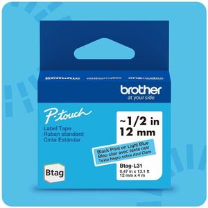 Etikettenband Brother P-touch - 12 mm Breite x 4 m Länge - 1 Each - Temperaturbeständig, Verblassungsresistent, Geeignet f