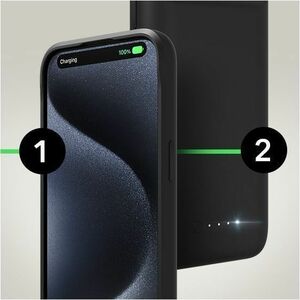 Mophie juice pack Case for Apple iPhone 16 Pro Smartphone - Black - 1 / Pack - Drop Resistant, Impact Resistant, Crack Res