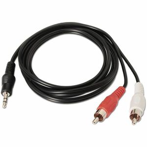 CABLE AUDIO STEREO JACK 3.5/M-2XRCA/M BLACK 1.5M
