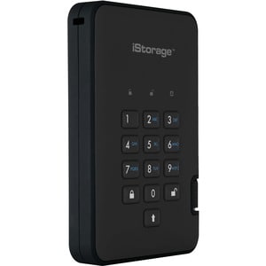 Disque dur Portable iStorage diskAshur2 Durci - 2.5" Externe - 3 To - Noir - Conforme aux normes TAA - Client Léger Appare