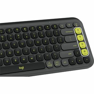 Logitech POP Icon Keys Tastatur - Kabellos Konnektivität - Englisch (US) - QWERTY Layout - Graphit, Grün - Bluetooth - Eas