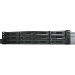 Synology RackStation RS3618XS 12 x 总跨数 SAN/NAS 存储系统 Xeon 四核（4 个核心） 2.40 GHz - 8 GB RAM - DDR4 SDRAM - 2U 可机架安装 - 144 TB 支持
