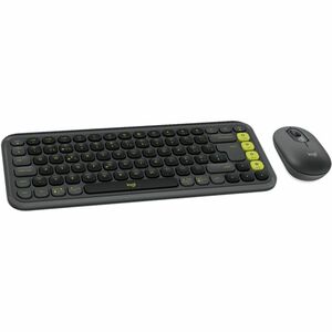Tastiera e mouse Logitech POP Icon Combo - QWERTZ - Svizzero - Wireless Bluetooth Tastiera - Grafite, Verde - Wireless Blu