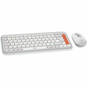 Logitech POP Icon Combo Keyboard & Mouse - English (US) - USB Wireless Bluetooth Keyboard - Keyboard/Keypad Color: Off Whi