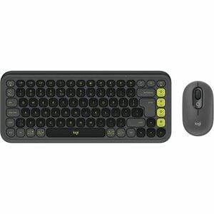 Logitech POP Icon Combo Keyboard & Mouse - QWERTY - English (US) - Wireless Bluetooth Keyboard - Keyboard/Keypad Color: Gr