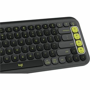 Logitech POP Icon Keys Keyboard - Wireless Connectivity - USB Interface - English (UK) - QWERTY Layout - Graphite - Blueto