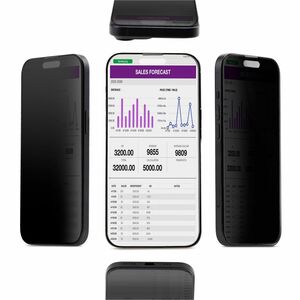 StarTech.com Tempered Glass Privacy Screen Filter for iPhone 15 Pro Max - Black - 1 / Each - For 17 cm (6.7") OLED iPhone 