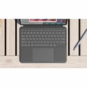 Logitech Combo Touch Keyboard/Cover Case for 27.94 cm (11") Apple iPad Pro 11 (2024) Tablet - Graphite - Scuff Resistant, 