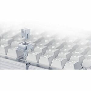 Logitech Amber K98M 键盘 - 无线 连接 - A 型 USB 接口 - 英文 - 珍珠白 - 机械 按键开关 - Bluetooth/RF - 2.40 GHz - 98 Key(s) - Windows 10, Windo