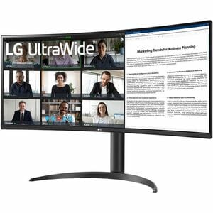 LG Ultrawide 34WR55QK-B 34" Class UW-QHD Curved Screen LCD Monitor - 21:9 - 34" Viewable - Vertical Alignment (VA) - 3440 