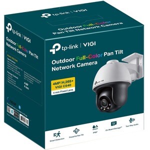 TP-Link VIGI C540 4 Megapixel Outdoor Network Camera - Colour - Dome - White - 30 m Infrared Night Vision - H.265+, H.265,
