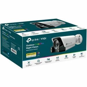 TP-Link VIGI C340S 4 Megapixel Outdoor Network Camera - Colour - Bullet - White - 30 m Infrared/Color Night Vision - H.264