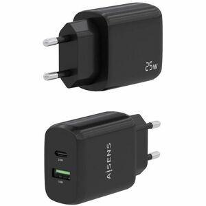 CHARGER 25W 1XUSB-C PD3.0 1XUSB-A QC3.0 BLACK