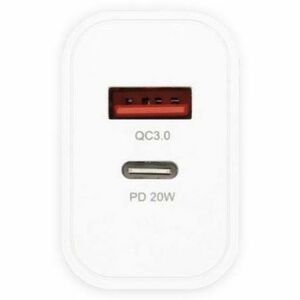 CHARGER 20W 1XUSB-C PD3.0 1XUSB-A QC3.0 WHITE