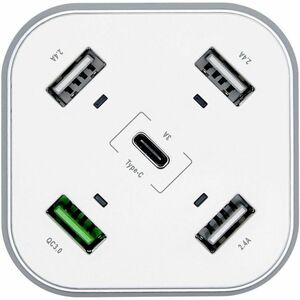 CHARGER DESKTOP 48W 5 EN 1 3XUSB-A 1XUSB-C 1XUSB QC3.0 WHIT