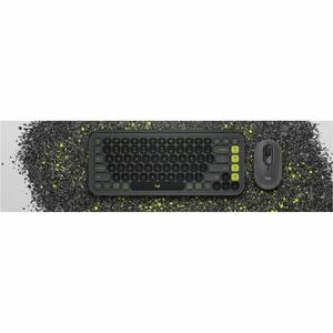 Logitech POP Icon Combo Keyboard & Mouse - Wireless Bluetooth Keyboard - English - Graphite - Wireless Bluetooth Mouse - O