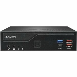 Shuttle Slim PC DH770 , S1700, 2x HDMI, 2x DP , 2x 2.5G LAN, 2x COM, 8x USB, 1x 2.5", 2x M.2, 24/7 Dauerbetrieb, inkl. VES