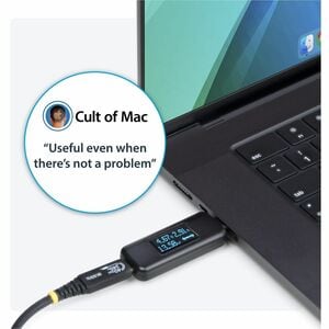 StarTech.com USBC-PWRTESTER. Testing type: Amperage, Spannung, Wattzahl, DC output voltage test: 4.5V-50V, Power connector