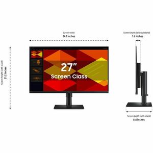 Samsung Essential S4 S27D402GAN 27" Class Full HD LCD Monitor - 16:9 - Black - 27" Viewable - In-plane Switching (IPS) Tec