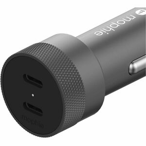 mophie Dual USB-C Car Charger - 40 W - Black