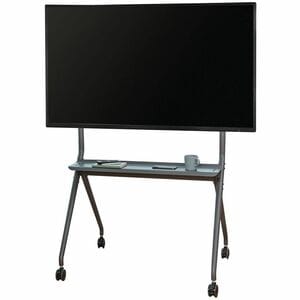 V7 TVCART4 Display Cart - 120 kg Capacity - 4 Casters - 74.93 mm Caster Size - Cold-rolled Steel (CRS), Steel - 1.1 m Leng