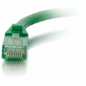 Quiktron 1ft Q-Series Cat6a Snagless (UTP) Ethernet Network Patch Cable, CM Rated - Green - 1 ft Category 6a Network Cable