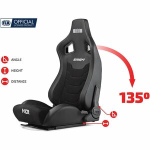 Next Level Racing ERS4 Elite Reclining Seat - Fédération Internationale de l'Automobile (FIA) - PU Leather, Suede