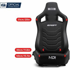 Next Level Racing Elite ERS4 Gaming Chair - Fédération Internationale de l'Automobile (FIA) - Fabric, Mesh, Cold Molded Foam