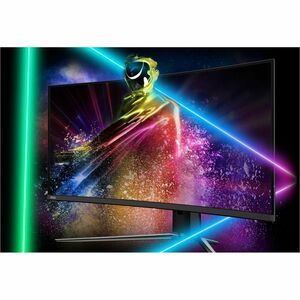 MSI MPG 491CQPX QD-OLED 49" Class Dual Quad HD (DQHD) Curved Screen Gaming OLED Monitor - 32:9 - Metallic Black - 49" View