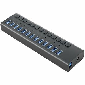 4XEM 13 Port USB 3.0 Power Switch Data Transfer Hub - USB Type A - 640 MB/s - Hard Drive, Keyboard, Mouse, Workstation - D