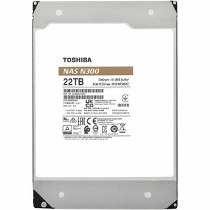 Toshiba N300 22 TB Hard Drive - 3.5" Internal - SATA (SATA/600) - Conventional Magnetic Recording (CMR) Method - NAS, Serv