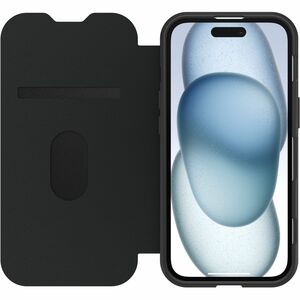Sacoche de transport OtterBox React - Folio Style Apple iPhone 13, iPhone 14, iPhone 15 Smartphone - Black Crystal (Transp
