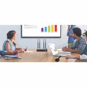 AllSee PushShare Video Extender Receiver - Wired/Wireless - 1 x Network (RJ-45) - 3 x USBHDMI InHDMI Out - 3840 x 2160 Vid