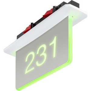 Crestron SSC-100-EL Hinweisschild - 71,6 mm Breite x 168,4 mm Höhe x 282,2 mm Tiefe - Zweiseitig - Acryl, Metall, Plastik