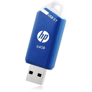 HP x755w 64 GB USB 3.1 (Gen 1) Type A Flash Drive - Blue, White - 75 MB/s Read Speed - 30 MB/s Write Speed - 2 Year Warranty