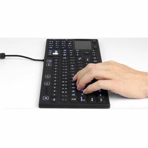 SIIG Industrial/Medical Washable & Dustproof Keyboard w/ Touchpad - Industrial/Medical Grade Washable & Dustproof Keyboard